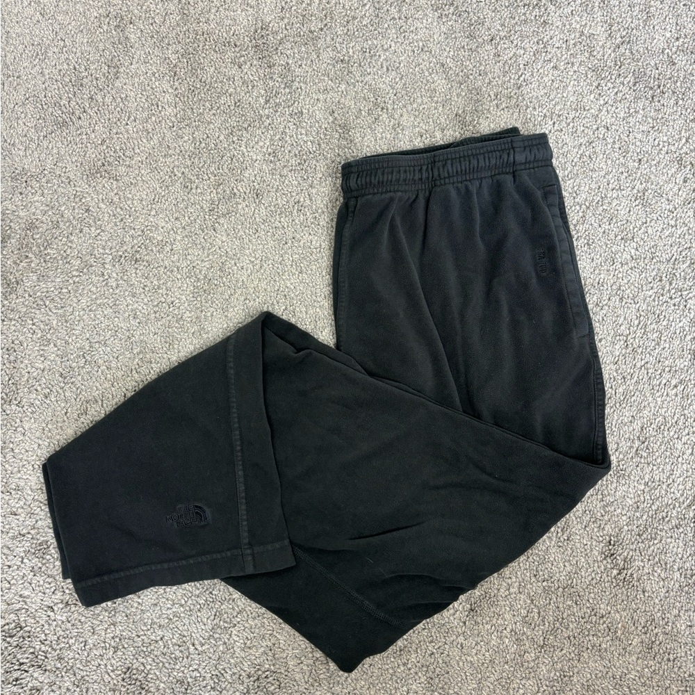 Y2k black‎ the north face fleece sweatpants